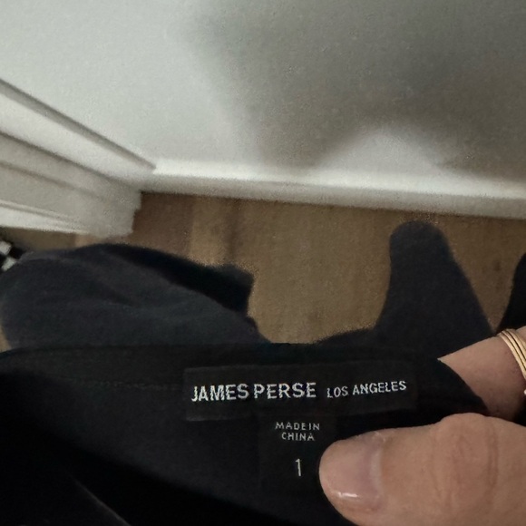 James Perse Black Mock Neck Scuba Knit Pullover Size 1 - Picture 7 of 8